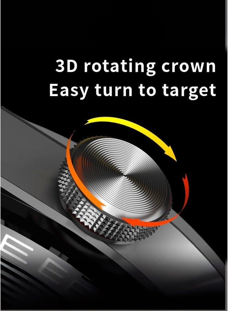 ويزمي ساعة Wisme X37 MAX الذكية | هيكل سيراميك عالي الدقة | عمر بطارية طويل | 7 أحزمة فاخرة (6 سيليكون و1 معدني) | مكالمات بلوتوث | متتبع اللياقة البدنية | تطبيق Freefit للياقة البدنية | تصميم أنيق للرجال | فضي - Image 2